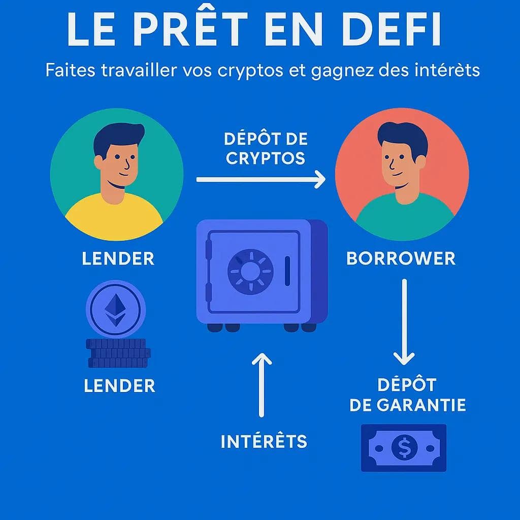 Image pour le guide Le Prêt Crypto en DeFi : Gagnez des Intérêts sur vos Actifs Numériques